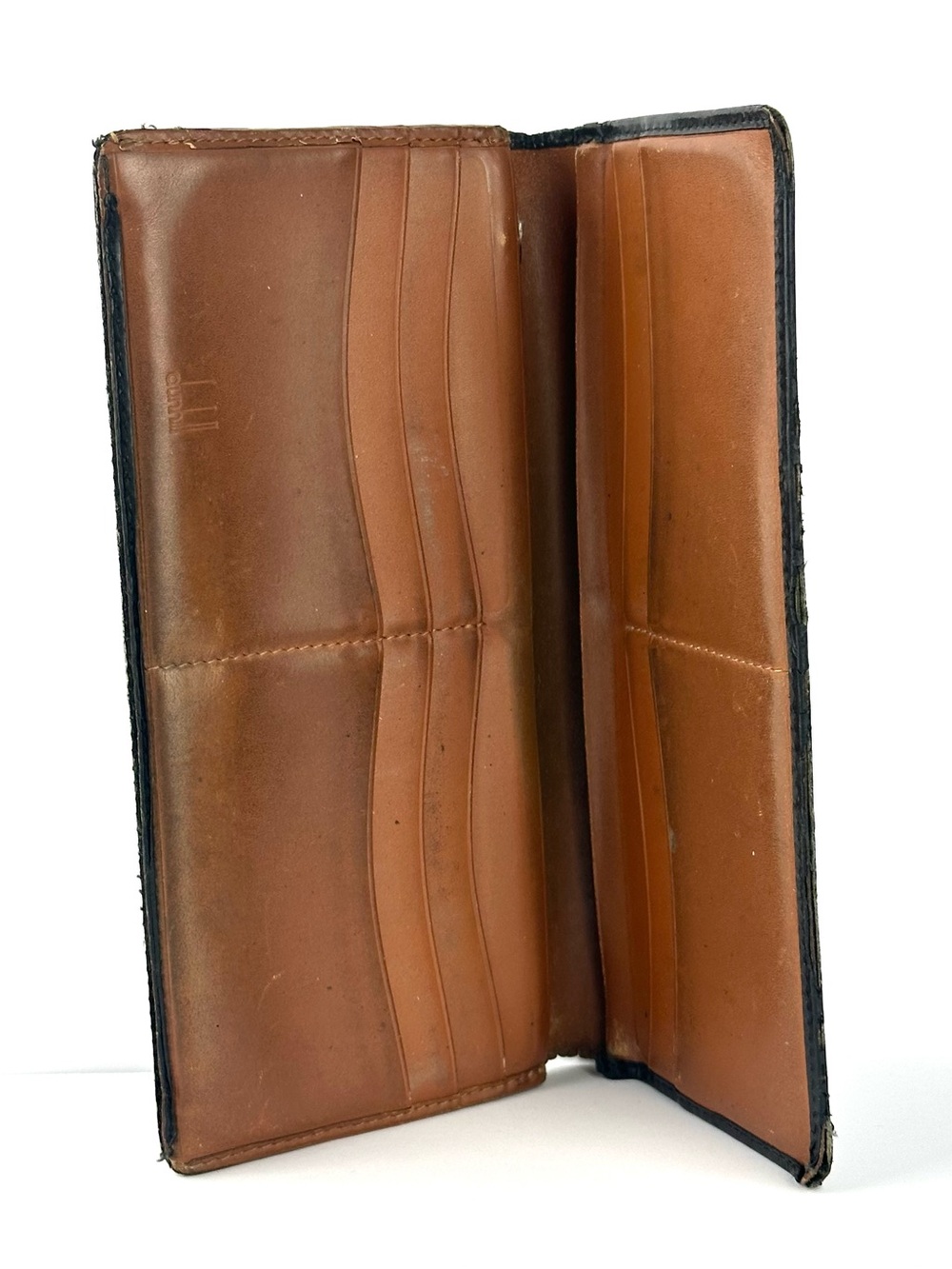 Dunhill Long Leather Wallet in Black & Sable Brown - Picture 4 of 14